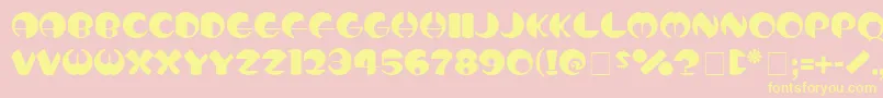 TotoNormal Font – Yellow Fonts on Pink Background