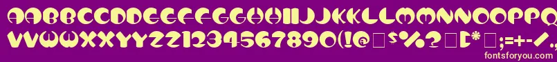 TotoNormal Font – Yellow Fonts on Purple Background