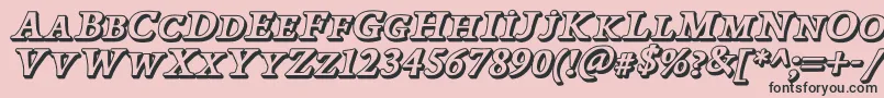 PapillonsOutlineItalicDemo Font – Black Fonts on Pink Background