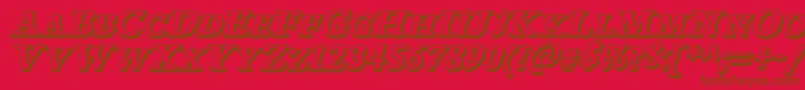 PapillonsOutlineItalicDemo Font – Brown Fonts on Red Background