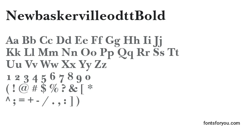 Шрифт NewbaskervilleodttBold – алфавит, цифры, специальные символы