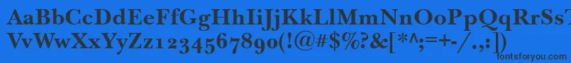 NewbaskervilleodttBold Font – Black Fonts on Blue Background