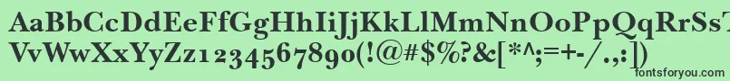 NewbaskervilleodttBold Font – Black Fonts on Green Background