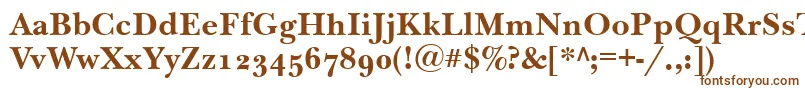フォントNewbaskervilleodttBold – 茶色のフォント