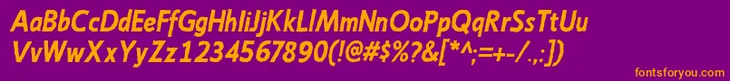 EmoryBolditalic Font – Orange Fonts on Purple Background