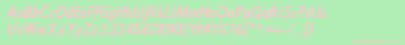 EmoryBolditalic Font – Pink Fonts on Green Background