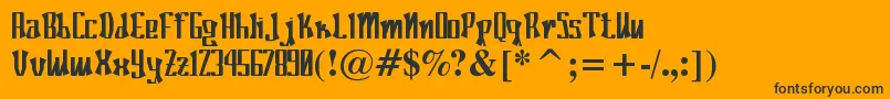 Poconeh Font – Black Fonts on Orange Background