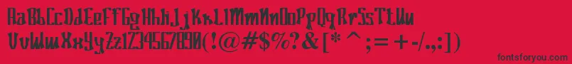 Poconeh Font – Black Fonts on Red Background
