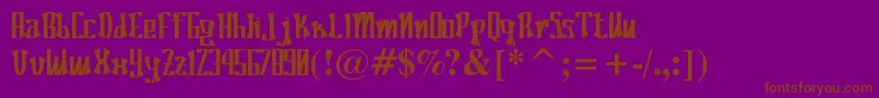 Poconeh Font – Brown Fonts on Purple Background