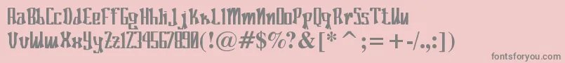 Poconeh Font – Gray Fonts on Pink Background