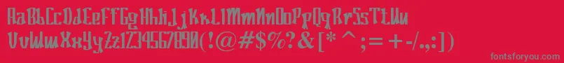 Poconeh Font – Gray Fonts on Red Background