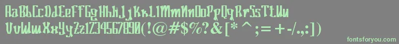 More about Poconeh Font Poconeh Font – Green Fonts on Gray Background