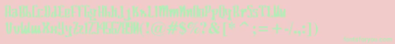 More about Poconeh Font Poconeh Font – Green Fonts on Pink Background