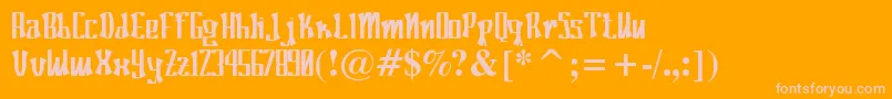 Poconeh Font – Pink Fonts on Orange Background
