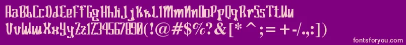 fuente Poconeh – Fuentes Rosadas Sobre Fondo Morado