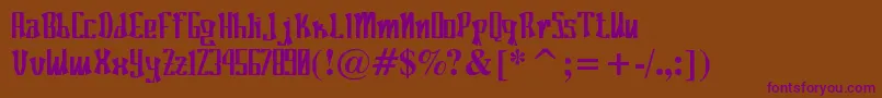 Poconeh Font – Purple Fonts on Brown Background