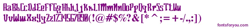 Poconeh-Schriftart – Violette Schriften