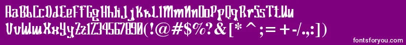 Poconeh Font – White Fonts on Purple Background