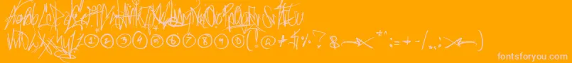 Sickcapitalフォントについての詳細 フォントSickcapital – オレンジの背景にピンクのフォント
