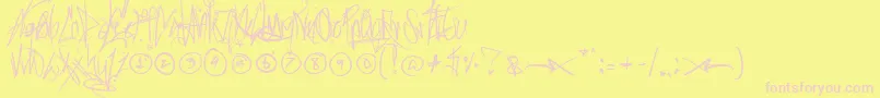 Sickcapital Font – Pink Fonts on Yellow Background