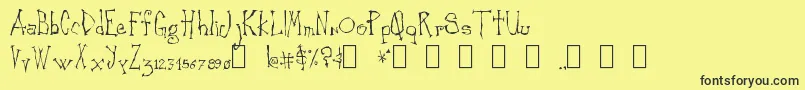 CankerSore Font – Black Fonts on Yellow Background
