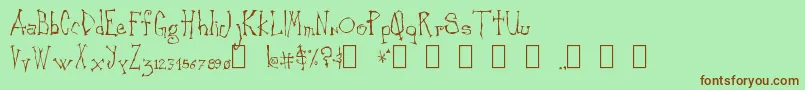 CankerSore Font – Brown Fonts on Green Background