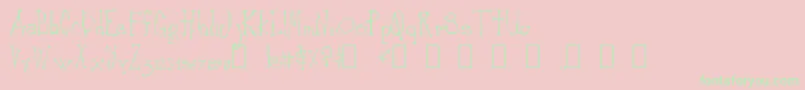 CankerSore Font – Green Fonts on Pink Background