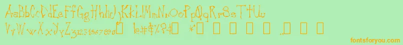CankerSore Font – Orange Fonts on Green Background