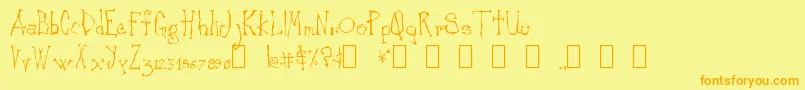 CankerSore Font – Orange Fonts on Yellow Background