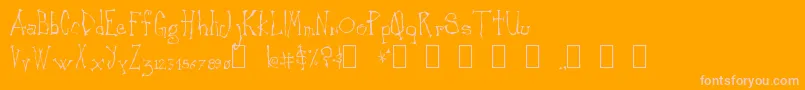 CankerSore Font – Pink Fonts on Orange Background