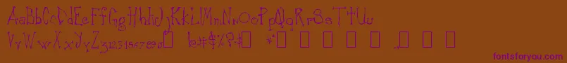 CankerSore Font – Purple Fonts on Brown Background