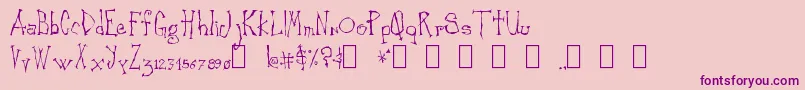 CankerSore Font – Purple Fonts on Pink Background
