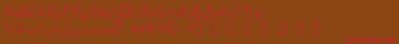 CankerSore Font – Red Fonts on Brown Background