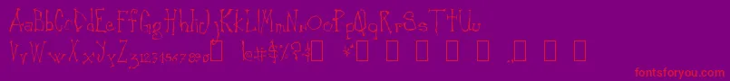 fuente CankerSore – Fuentes Rojas Sobre Fondo Morado