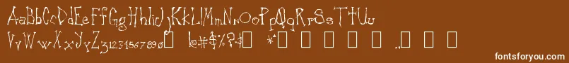 CankerSore Font – White Fonts on Brown Background