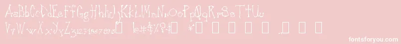 CankerSore Font – White Fonts on Pink Background