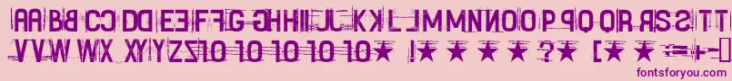 Fayetten Font – Purple Fonts on Pink Background