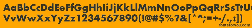 FuturateeBold-Schriftart – Schwarze Schriften auf orangefarbenem Hintergrund
