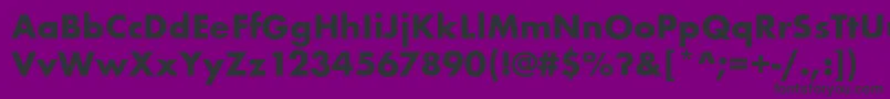 フォントFuturateeBold – 紫の背景に黒い文字