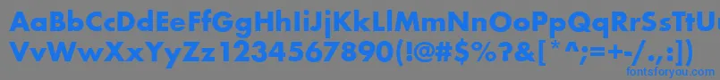 FuturateeBold Font – Blue Fonts on Gray Background