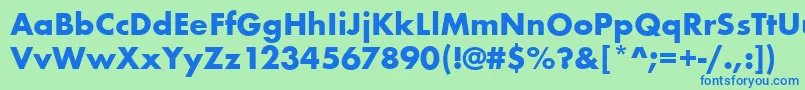 FuturateeBold Font – Blue Fonts on Green Background