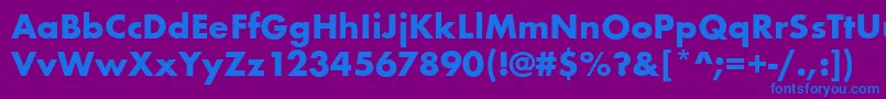 FuturateeBold Font – Blue Fonts on Purple Background