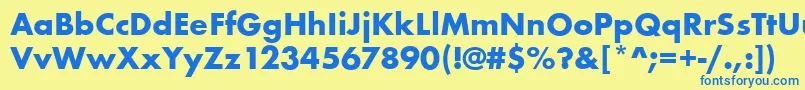 FuturateeBold Font – Blue Fonts on Yellow Background
