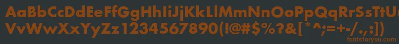 FuturateeBold Font – Brown Fonts on Black Background