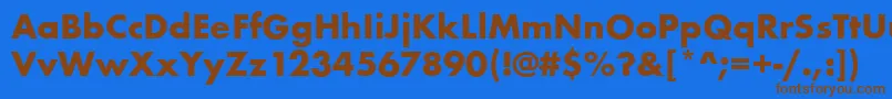 FuturateeBold Font – Brown Fonts on Blue Background