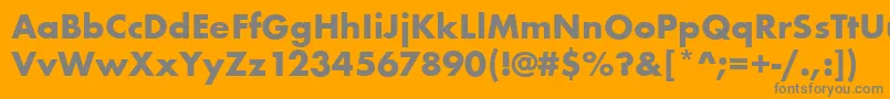 Lisätietoja FuturateeBold-fontista FuturateeBold-fontti – harmaat kirjasimet oranssilla taustalla
