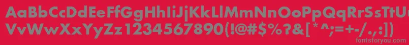 Czcionka FuturateeBold – szare czcionki na czerwonym tle