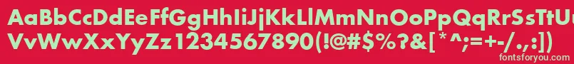 FuturateeBold Font – Green Fonts on Red Background