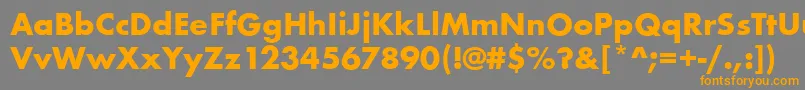 FuturateeBold Font – Orange Fonts on Gray Background