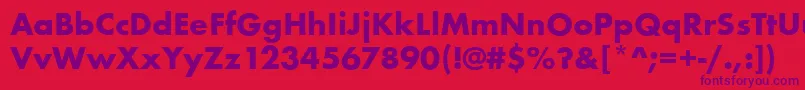 FuturateeBold Font – Purple Fonts on Red Background